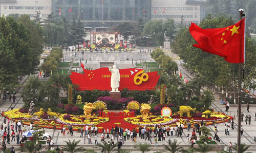 石家庄人民广场国庆“靓”景