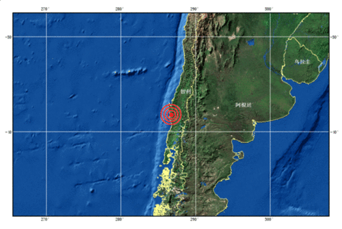智利发生7.1级地震 震中距首都约590公里