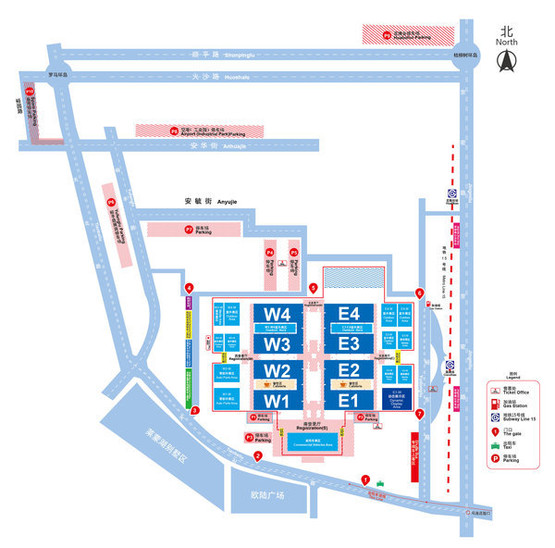 2016北京车展展位分布图 E1馆为豪车馆